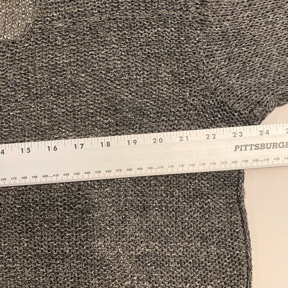 Nwot SKIF SKIFO Sweater ~S/~L Silk Linen Cotton  Fringe-Knit Raw-Edge Long-Slv - Picture 11 of 12